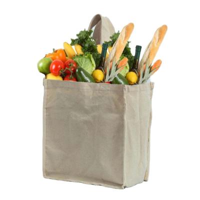 China Cotton Washable High Quality Organic Shopping Bag For Groceries Washable Reusable With Interior Compartment for sale