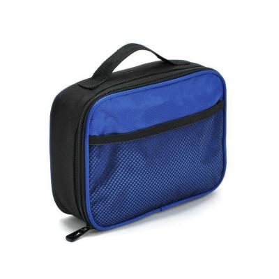 China Sale New Type Portable Lunch Cooler Durable Polyester Waterproof Well Blue Black Bag for sale