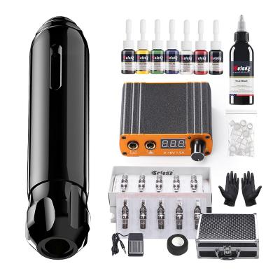 China Hot Sale Solong Eyebrow Rotary Tattoo Machine Set Professional Tattoo Pen Kit Eyebrow Body Tattoo for sale