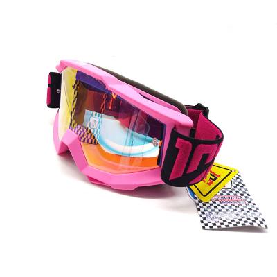 China Pink Matte Multicolor Glass PC Cross-country Motorcycle Glasses Cycling Sports Cycling Vintage Ski Goggles for sale