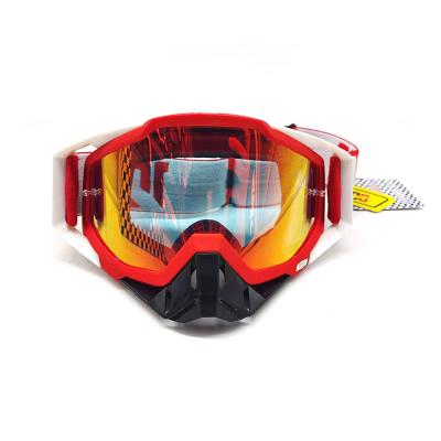 China Outdoor Sporting Goods Customized High Definition PC Electroplating Lenses With Multicolor Frames With Outdoor Helmet Goggles for sale