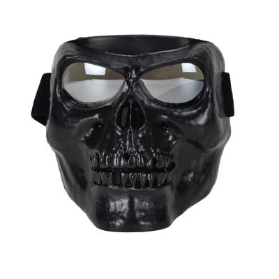 China To protect the face tactical goggles skull motorcycle mask black glasses can be disassembled cross-country HD PC glass glasses for sale