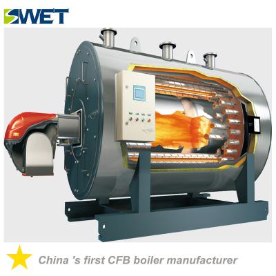 중국 WNS 6t / Ｈ 가스 수증기 보일러, 석유는 직물공업을 위한 연관 보일러를 해고했습니다 판매용