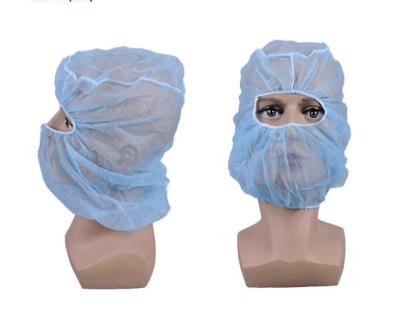 China Eco-friendly Disposable Non Woven Astronaut Hat PP Surgeon Hood Head Cover Balaclava for sale