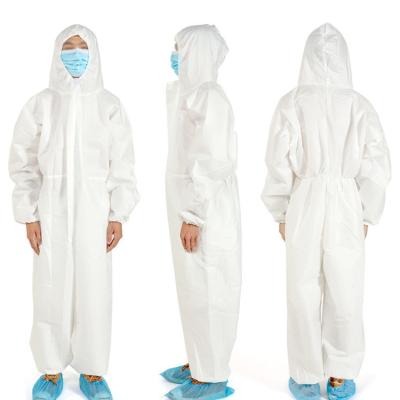 China With Hood Coverall PP SMS Disposable Microporous Protective Coverall Suit for sale