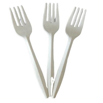 China Party Factory Supply Biodegradable Cutlery Handle Disposable Plastic Fork Long Durable for sale