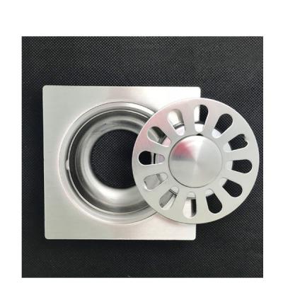 China New Modern Classic Shower Floor Drain Outlet 12*12cm 4 Inch Stainless Steel Floor Drain Rustproof Base for sale