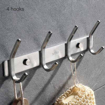 China Sustainable Popular Promotional Modern Professional Stainless Steel Wall Door Coat Hooks For Bathroom for sale