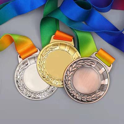 China Europe Factory Cheap Price Custom Silver 3D Gold Personalized Custom Sports Medals Medal With Ribbon for sale