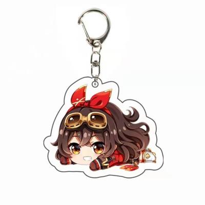 China Japan 2022 make your own design custom printed style anime metal acrylic custom gift key chain for sale