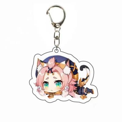 China Europe Charm Cheap Wholesale Acrylic Anime Key Chain Clear Plastic Custom Transparent Acrylic Key Chains for sale