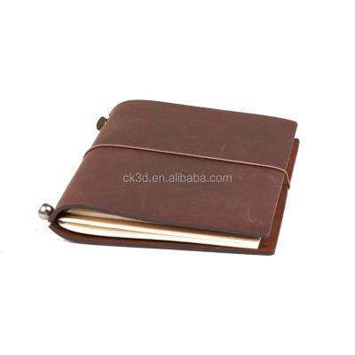 China Retro Diary Wholesale Leather Notebook Loose Leaf PU Hardcover Book Soft Cover Portable Bound Notebook for sale