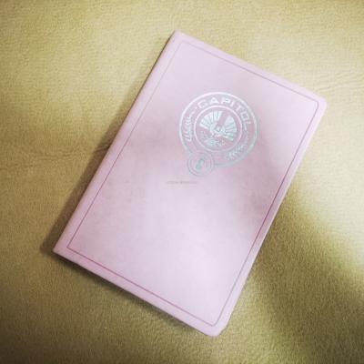 China Hardcover book gold stamp rose color hardcover PU personalized notebook book back to school stationery product for sale