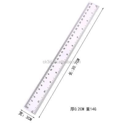 China 100% Eco-friendly wholesale PVC transparent ruler flexible rulers for school and office for sale