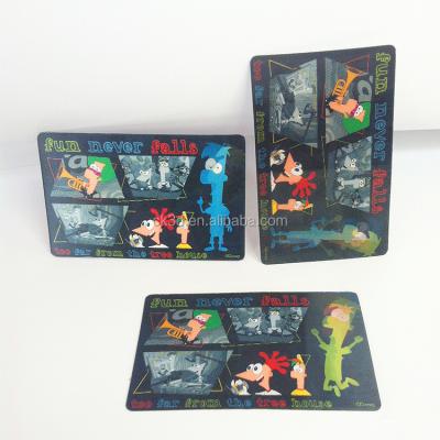 China 3D /flip effect customized printing key card hanging plastic card for sale