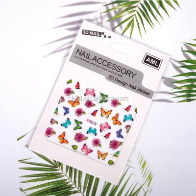 China Luxury Finger Nail Art Butterfly Nail Stickers Korea Nail Sticker Nail Stickers for sale