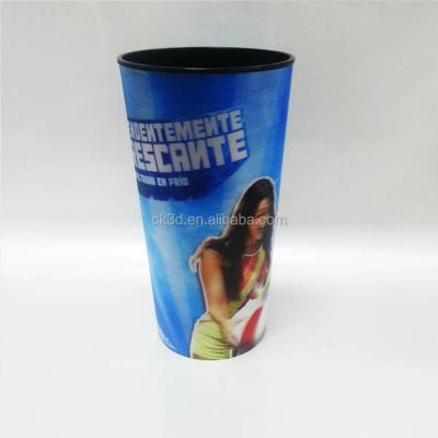 China 3D Effect Shake Effect Gift Custom Logo Plastic Cups Custom Plastic Black Plastic Cups Shake Effect Gift Sport Promotion Cup Plastic Cups for sale