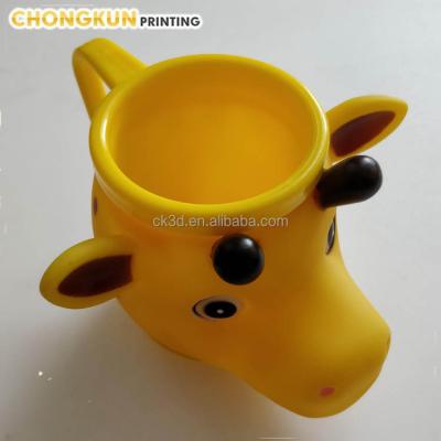 China CARTOON Anime Drinking Cups Like Novelty Plastic Cups Animal Shaped PP 3D Cup Plastic Animal Cup for sale