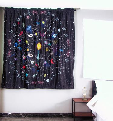 China Blackout Sky 3D Window Curtain Curtain Luxury Customized Blackout Curtain for sale