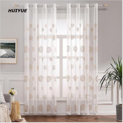 China New Arrival Luxury Embroidery Floral Sheer Curtain Insulated Para Sala Curtain Sheer Decorative for sale