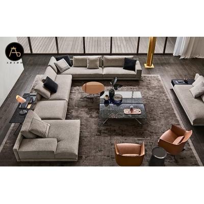 China Latest Modern Design Color Couches Living Room Italian Sectional Furniture Fabric Customized Modular Sofa Set for sale