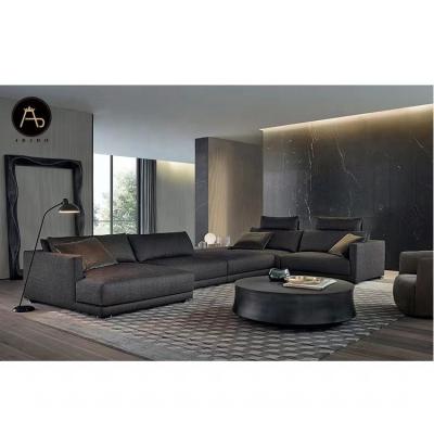 China Customized Modern U Shaped Sectional Latest Color Leisure Home Design Living Room Fabric Upholstered Sofa Sets for sale