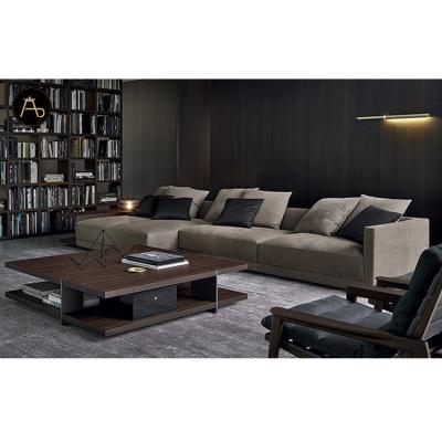 China Latest Customized Italian Living Room L Shape Fabric Sofa Color Modern Design Small Furniture Couch for sale