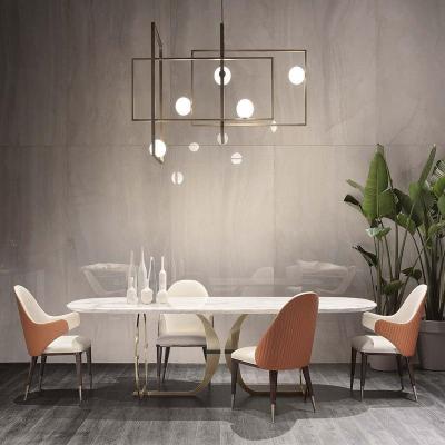 China Italian Modern Luxury Oval Marble Travertine High End Italian Modern Oval Marble Stone High End Customization Factory Set Customization Dining Table Marble Dining Table for sale