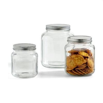 China Vintage Viable HOT Fancy Small Airtight Storage Glass Jar For Canning for sale