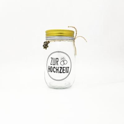 China To Save Home Wholesale HOT Cheap Mason Jar Style Piggy Bank Glass for sale