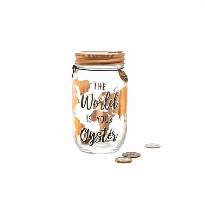 China Viable hot sale mason jar glass coin bank with competitive price for sale