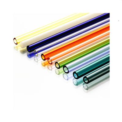 China Sustainable Eco Friendly Reusable Color Borosilicate Glass Straw OEM Clear And Wholesale for sale