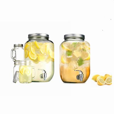 China Water or Juice Dispenser for Home or Hotel China Manufacturer Mason Beverage Glass Beverage Dispenser with Low Price for sale