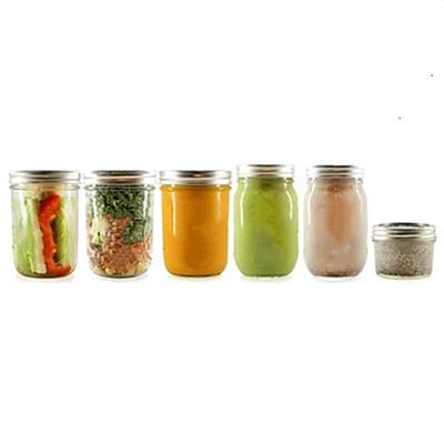 China High Quality Bulk Clear Glass Heatable Mouth Mason Jar Wide Lids From China for sale