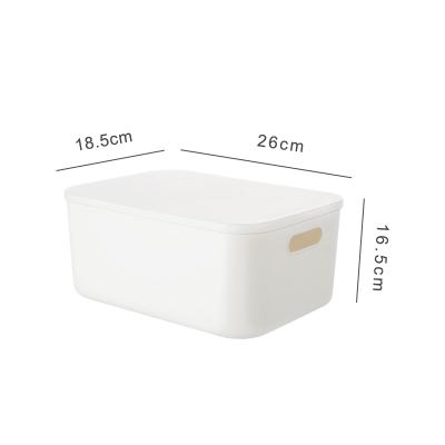 China Home Sustainable Portable Plastic Storage Plastic White Stackable Storage Box With Lid 5 Types for sale