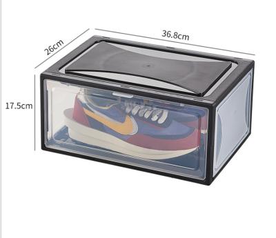 China Sustainable Plastic Transparent PP Shoe Box Storage Shoe Box Box for sale