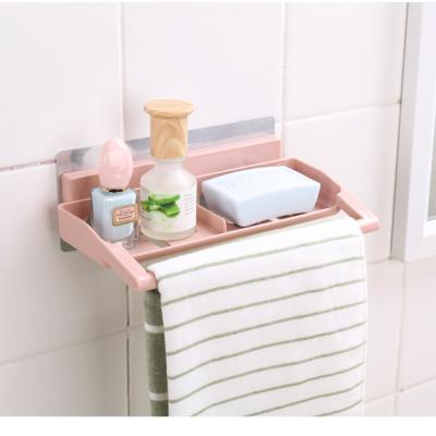 China Sustainable High Quality Bathroom Use Plastic Hanging Storage Shelf for sale