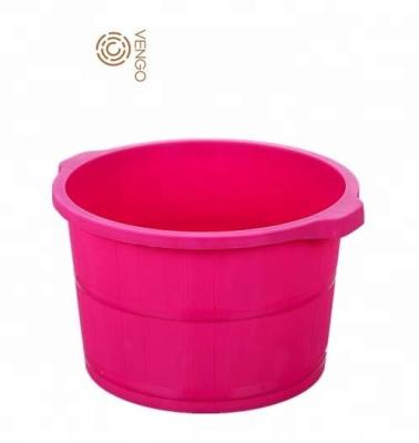 China Hot Selling Sustainable Heightening Thick Durable Pedicure Massage Bucket Plastic Foot Bath for sale