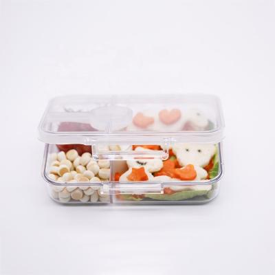 China Microwavable Transparent Tritan Lunch Box For Food Storage Using For Containers Plastic Lunch Box for sale