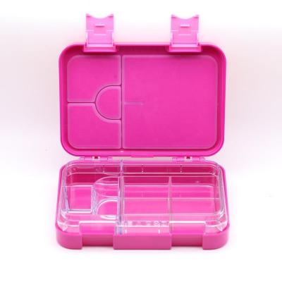 China 2022 New Mini School Plastic Storage Box Children Kids School Lunch Box Microwavable Can 4 Compartment Remove On 6 Compartment for sale