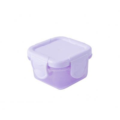 China Mini Airtight Food Storage Containers Plastic Square Jam Jar Freshness Preservation With Lid Multicolor Leakproof Baby Food 150ml Containers for sale