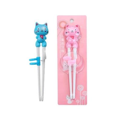 China Funny Cute Plastic Chopsticks 18cm Length Durable Kids Practice Eating Chopsticks for sale