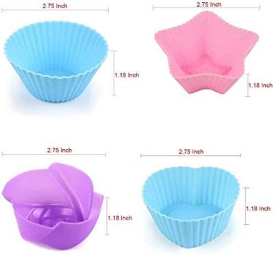 China Eco-Friendly Kitchen Baking Bakeware Maker DIY Cake Decorating Tools Silicone Muffin Cupcake Baking Molds for sale