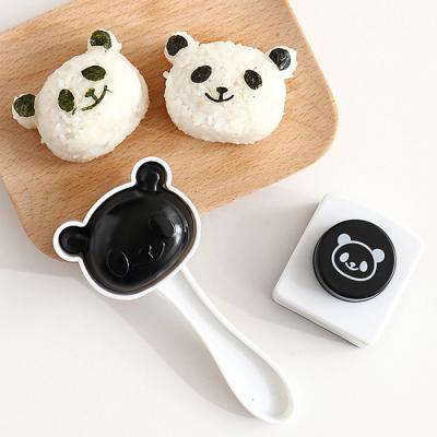 China Environmentally Friendly Panda Shape Sushi Maker Rice Ball Mold Nori Punch DIY Bento for sale