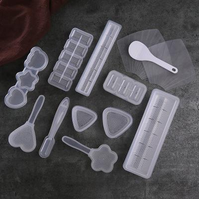 China Sustainable Sushi Tools Triangle Rectangle Kids Bento Rice Ball Professional Transparent Rice Mold Sushi DIY for Home and Restaurants for sale