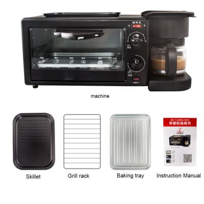 China 2022 new hotel breakfast multifunctional home toaster cooking coffee 3 in 1 breakfast makers for sale