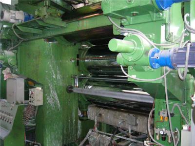 China High Hardness 4 Roll Calender Machine , Vertical L Type PVC Four Roll Calendering Line for sale