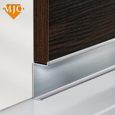 China Foshan MJO Factory Price Modern Skirting Profiles Skirting Board For Floor Decoration Baseboard Stainless Steel Tile High Quality Trim for sale