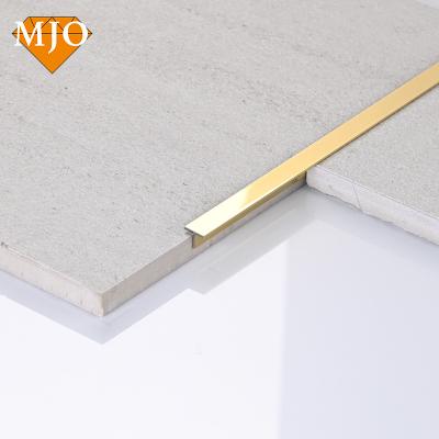 China Foshan MJO New Design Contemporary Metal T Profiles Decorative T Profiles For Wall Furniture Decoration 304/316 Stainless Steel Tile Trim OEM for sale