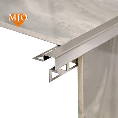 China Contemporary MJO No Fading Antioxidation Stainless Steel Tile Edge T Shape Stainless Steel Tile Trim for sale